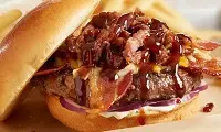 Gluten-Sensitive Hickory Brisket and Bacon Burger*