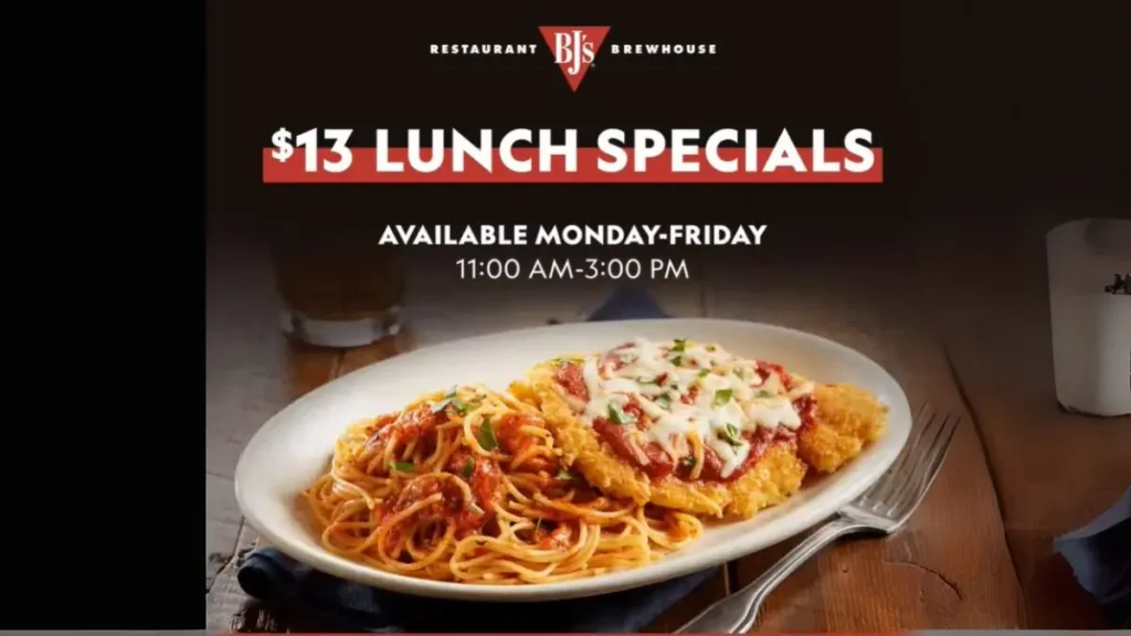 BJ's Menu Lunch Specials